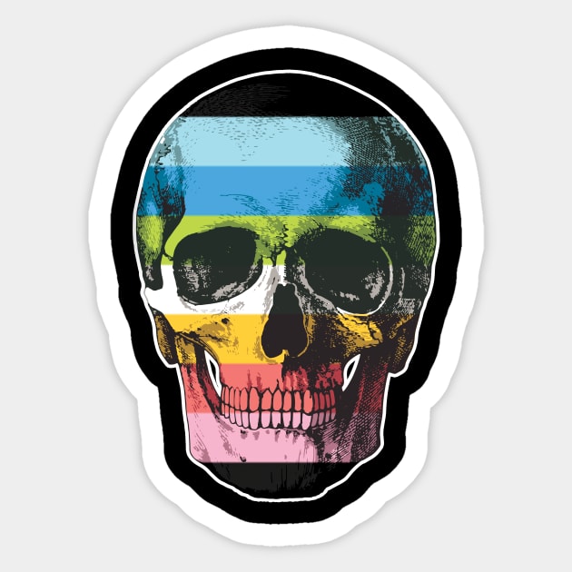 Queer Skull Sticker by TheGentlemanPeacock